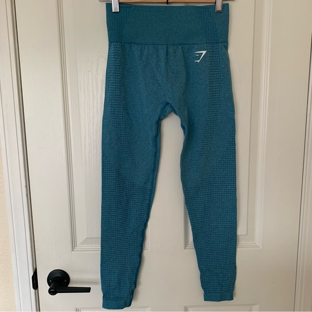 Gymshark VITAL SEAMLESS LEGGINGS Tahoe Teal Marl Size XS